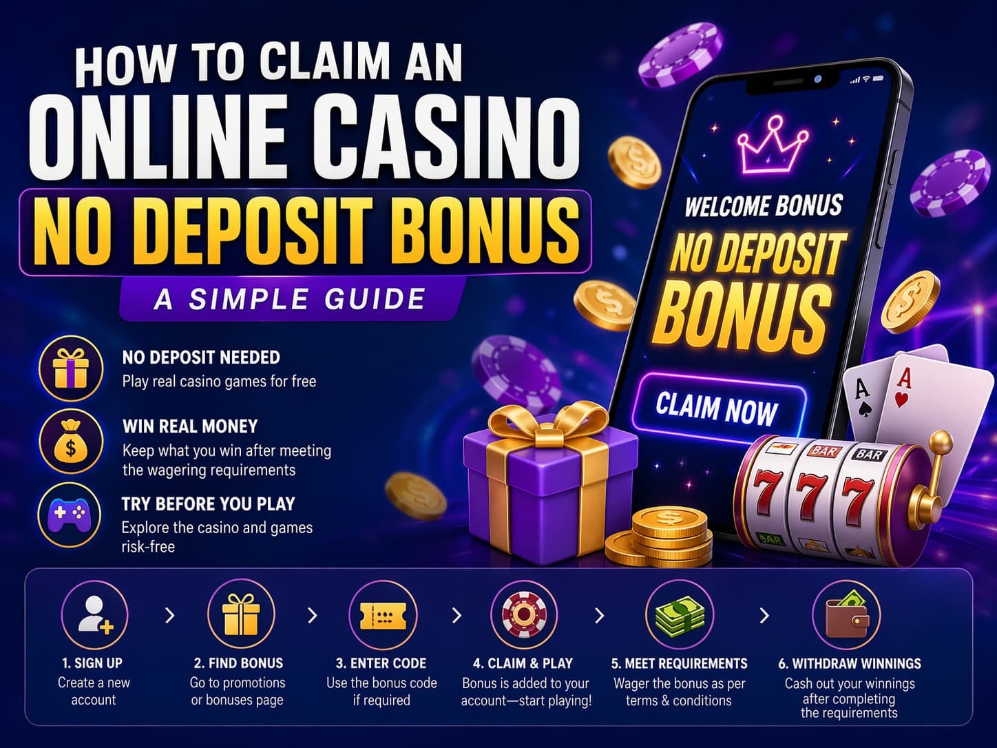 How to Claim an Online Casino No Deposit Bonus (Step-by-Step)