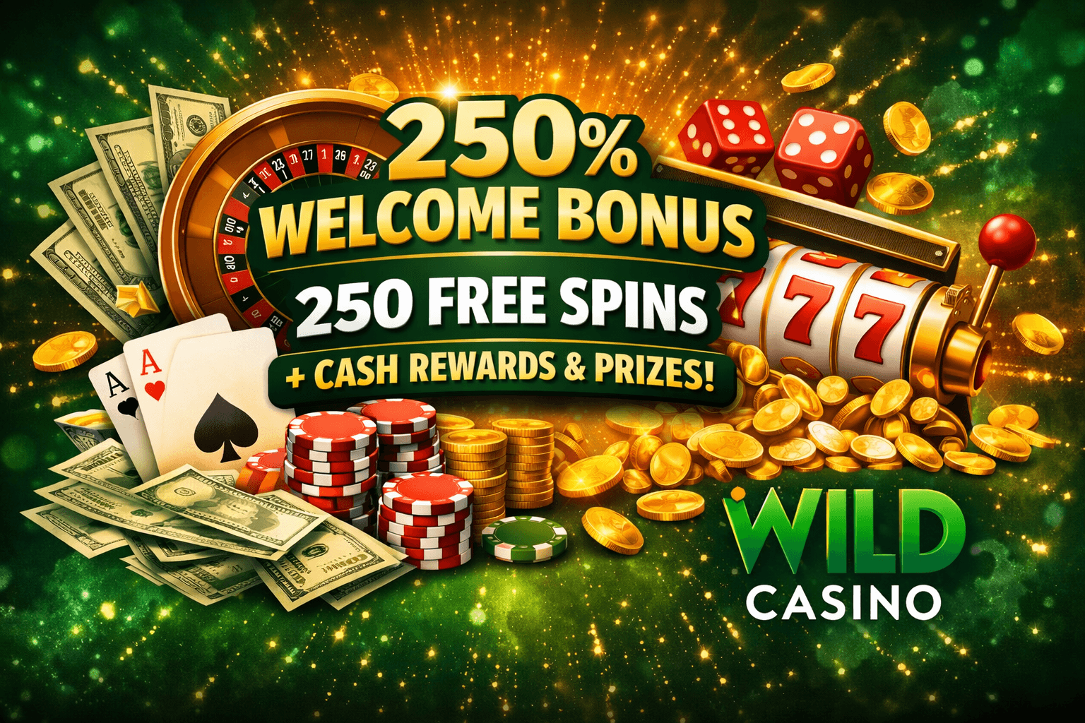 Wild Casino 250% Bonus + 250 Free Spins