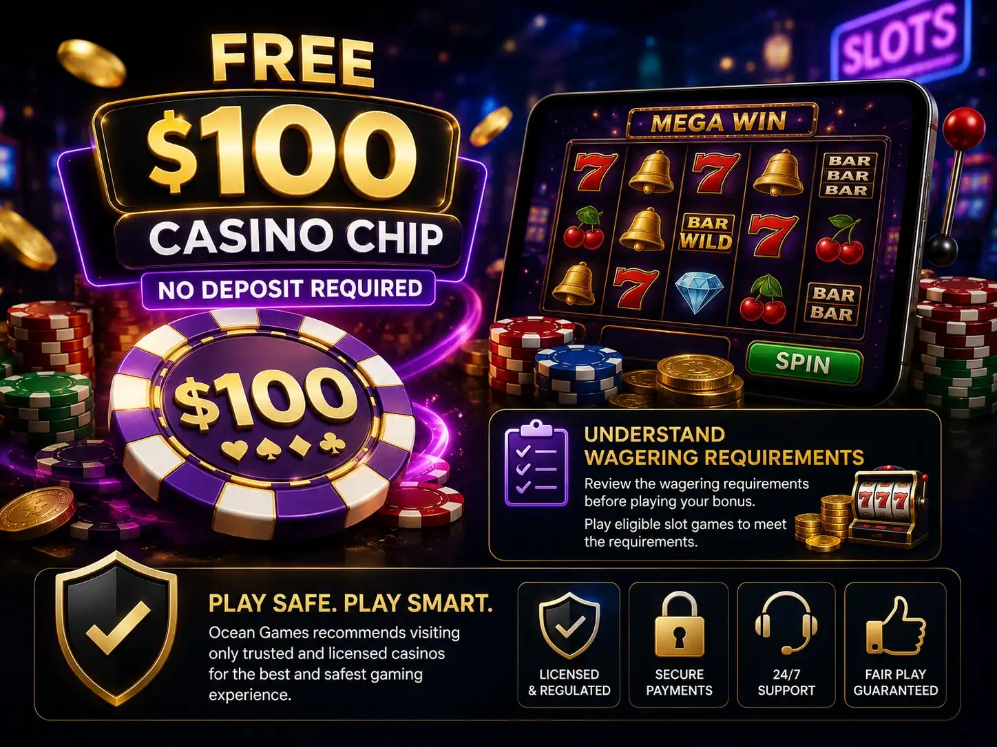 How to Claim a Free $100 Casino Chip? (No Deposit Required)