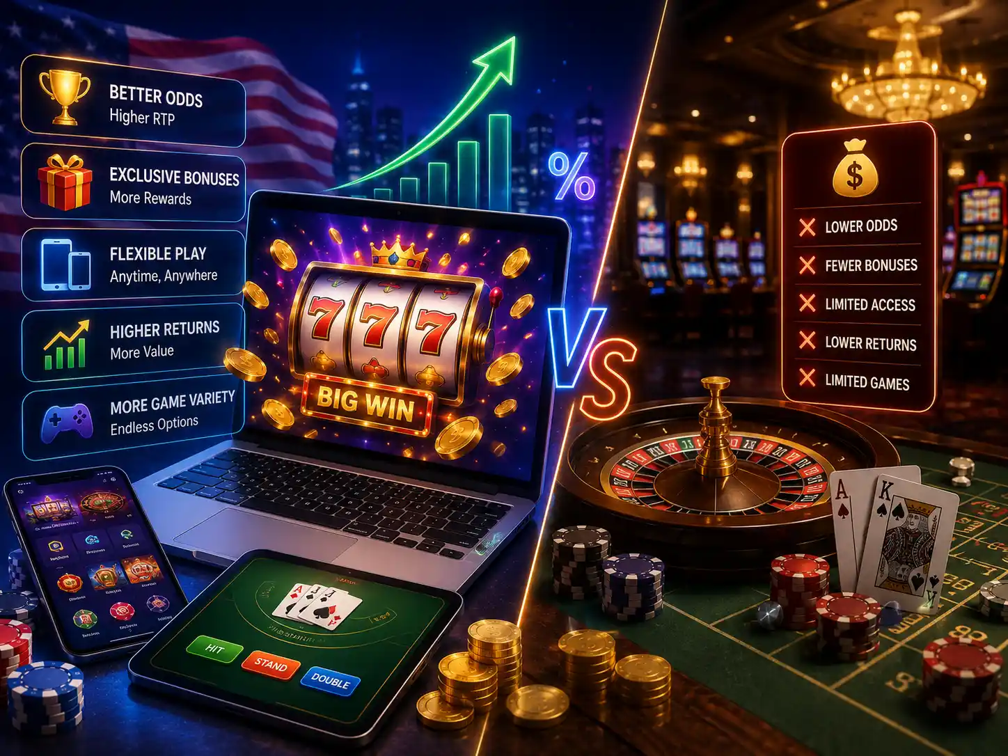 Top Online Casinos vs. Local Venues: Why Digital Platforms Offer Better Odds