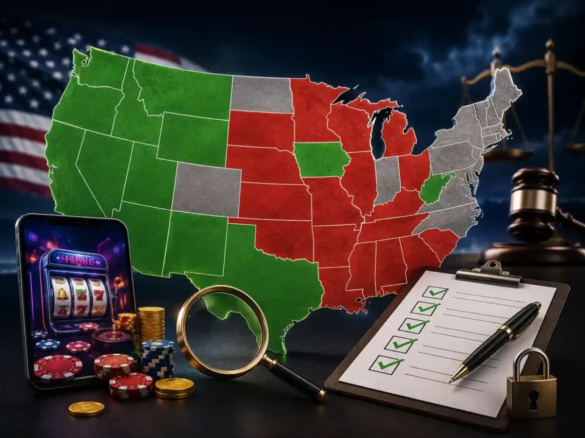 US Legal States for Casino Sweepstakes Map 2026