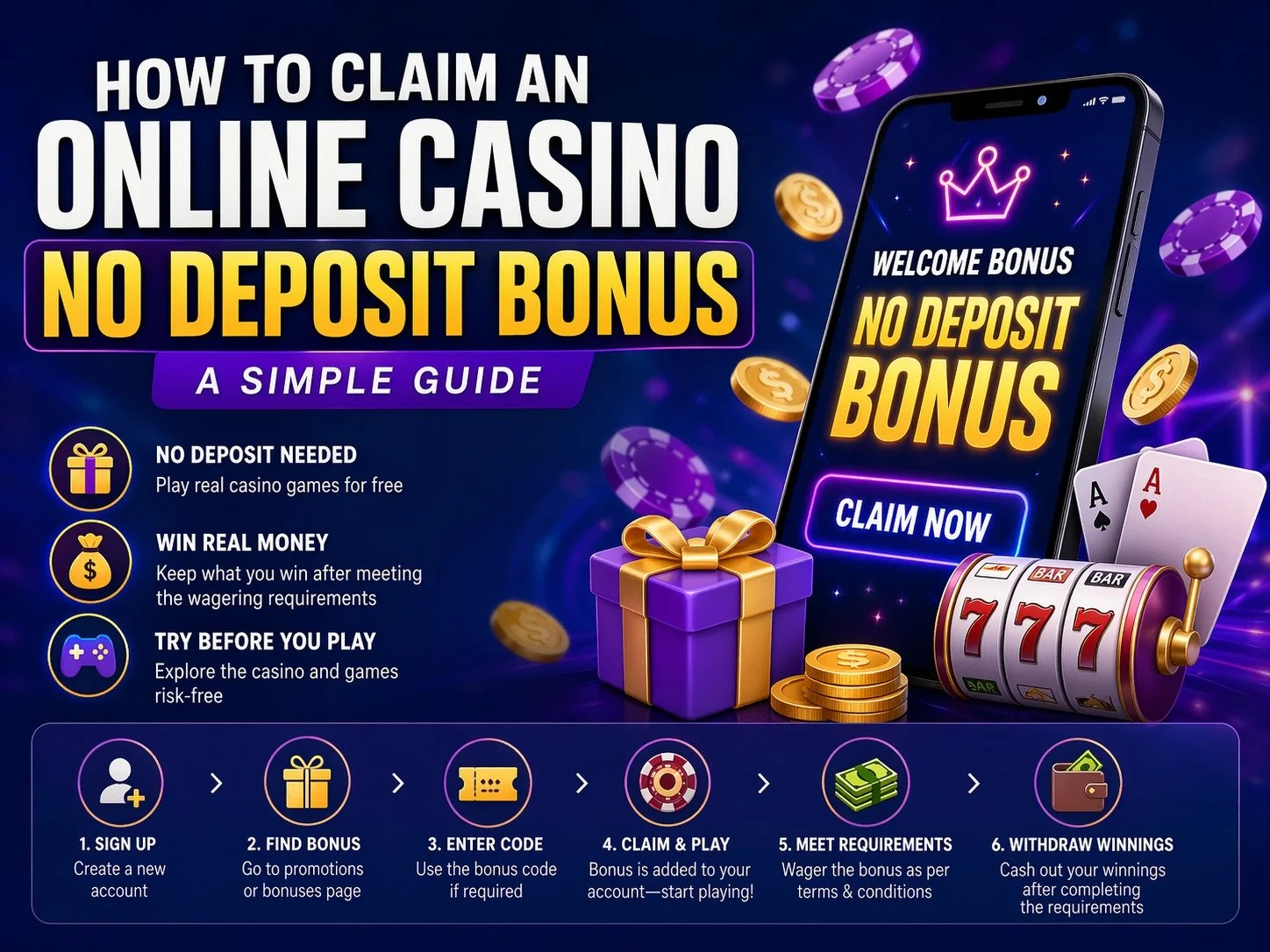How to Claim an Online Casino No Deposit Bonus: A Simple Guide