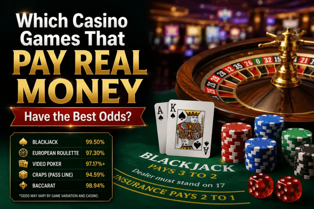 Which Casino Games That Pay Real Money Have the Best Odds?