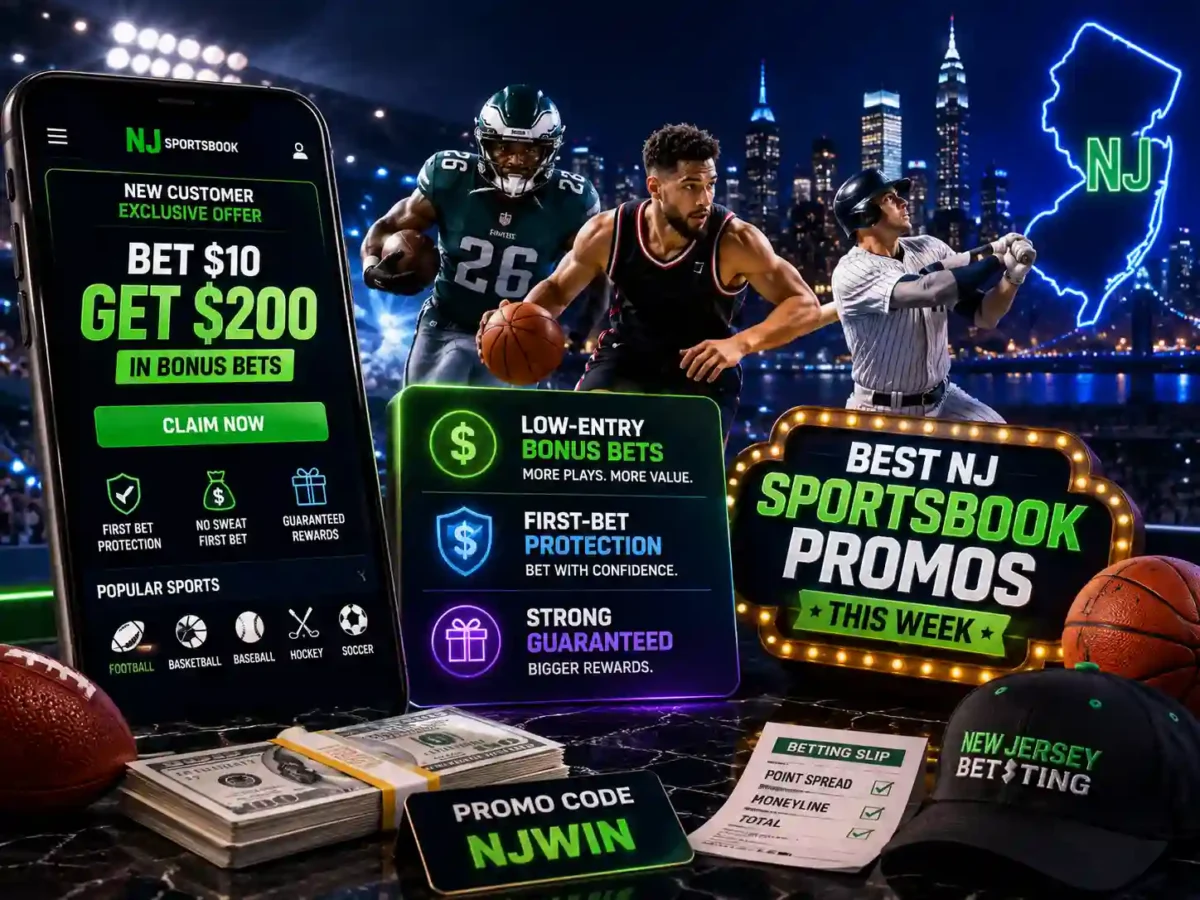 New Jersey Sports Betting Promos This Week: No-Deposit Bonuses & First Bet Offers